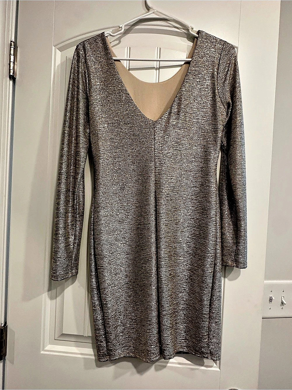 Charlotte Russe Mini Dress in gold Medium Like New